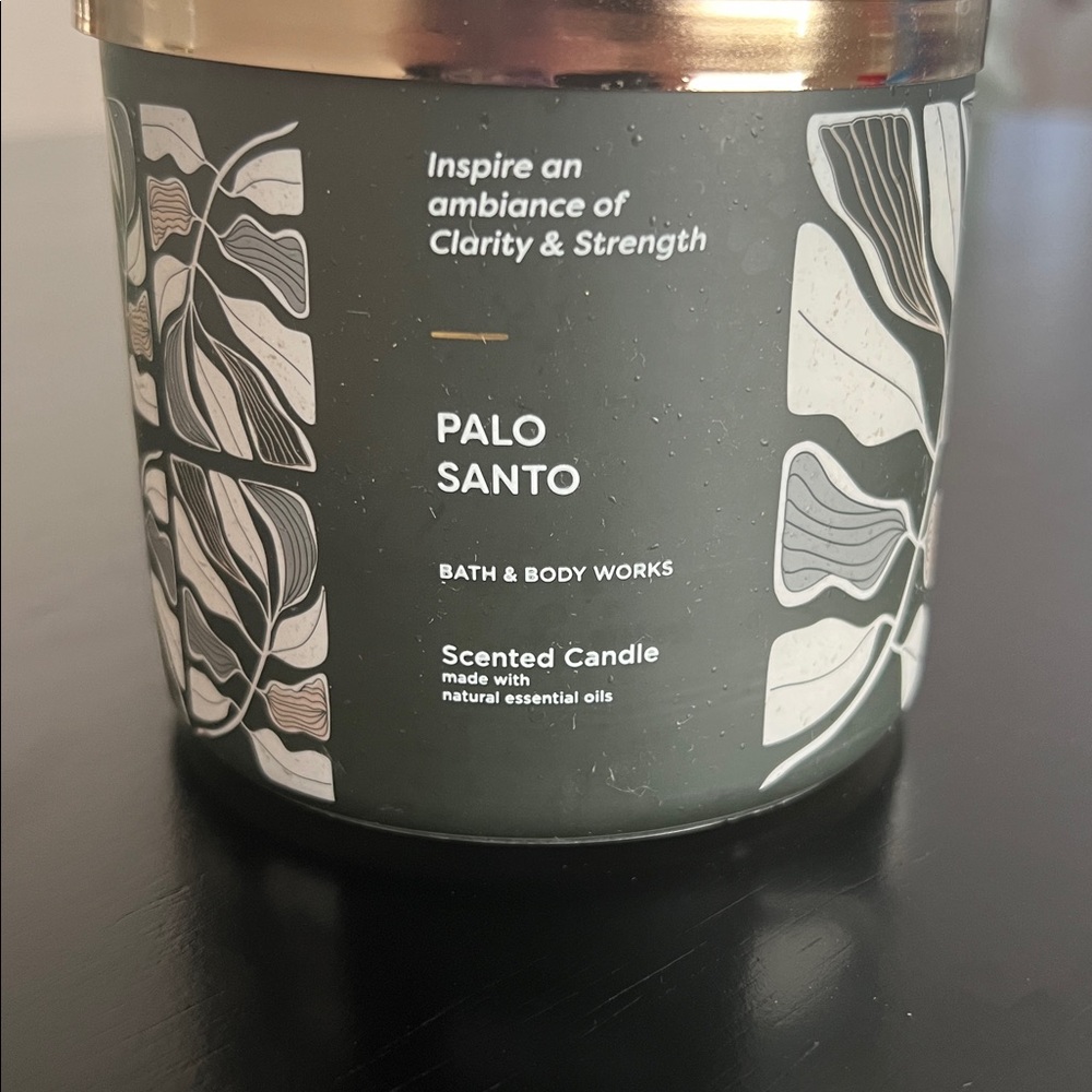 Bath & Body Works Palo Santo Scented Candle - Black and Gold